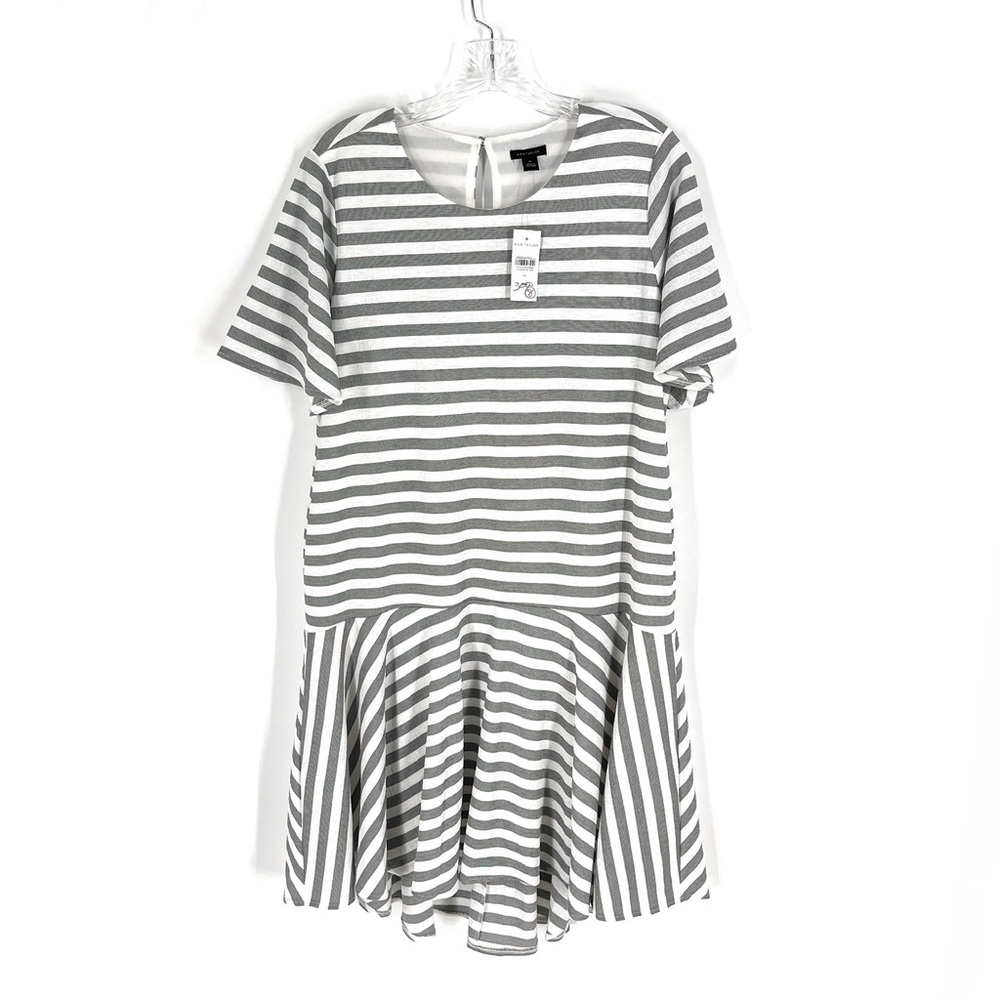 Ann Taylor NWT Striped Flounce Shift Dress